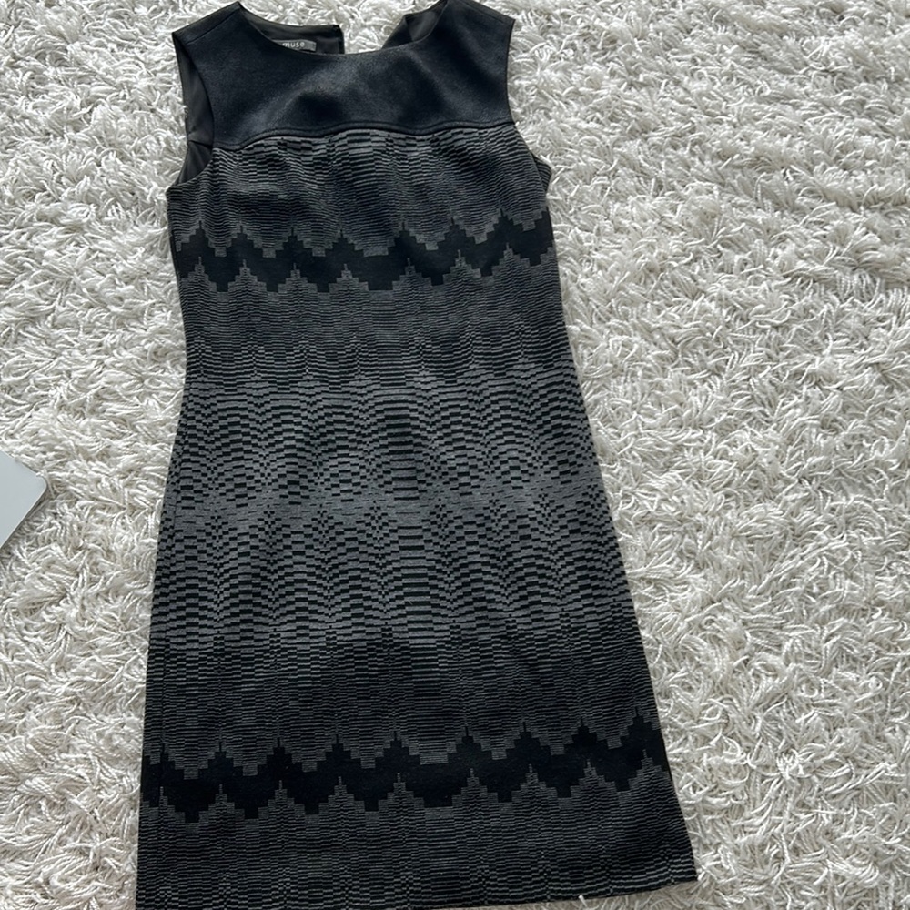 Size 4 muse dress grey and black